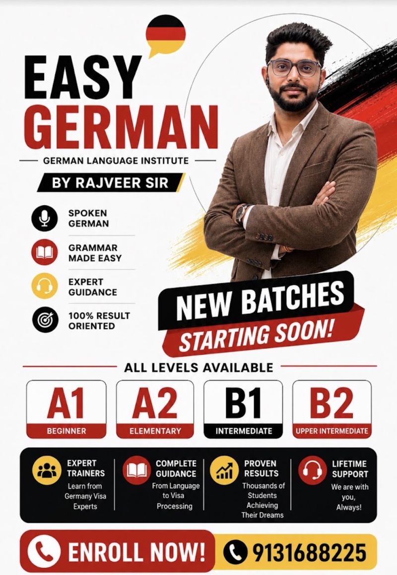 Easy German By Rajveer Sir, all levels available